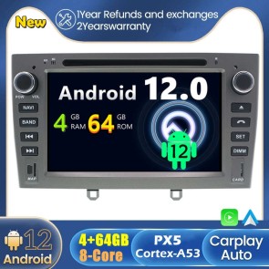 Android 12 Autoradio Lecteur DVD GPS Compatible pour Peugeot 308 (2007-2013)-1