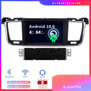Android 10 Autoradio Lecteur DVD GPS Compatible pour Peugeot 508 (De 2010)-1