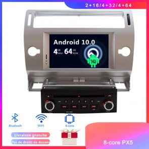 Android 10 Autoradio Lecteur DVD GPS Compatible pour Citroën C4 (2004-2011)-1