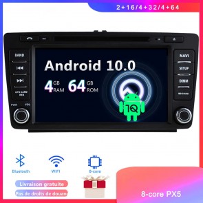 8" Android 10 Autoradio Lecteur DVD GPS Compatible pour Skoda Octavia Mk2 (2004-2013)-1