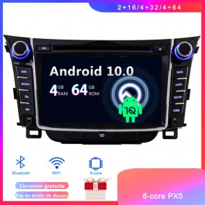 Android 10 Autoradio Lecteur DVD GPS Compatible pour Hyundai i30 (2011-2017)-1