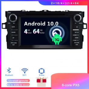 Android 10 Autoradio Lecteur DVD GPS Compatible pour Toyota Auris (2006-2012)-1