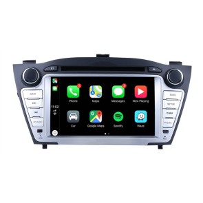 Hyundai Tucson Android 12.0 Autoradio DVD GPS avec Commande au volant et Kit mains libres Bluetooth DAB USB 4G WiFi OBD2 Carplay - Android 12 Autoradio Lecteur DVD GPS pour Hyundai Tucson (2009-2014)