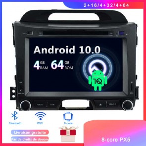 Android 10 Autoradio Lecteur DVD GPS Compatible pour Kia Sportage (2010-2016)-1