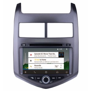 Chevrolet Aveo Android 12.0 Autoradio DVD GPS avec Commande au volant et Kit mains libres Bluetooth DAB CD USB 4G WiFi OBD2 Carplay - Android 12 Autoradio Lecteur DVD GPS pour Chevrolet Aveo (De 2011)