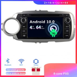 Android 10 Autoradio Lecteur DVD GPS Compatible pour Toyota Yaris (2012-2017)-1