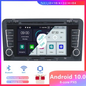 7" Android 10 Autoradio Lecteur DVD GPS Compatible pour Audi A3 (2003-2013)-1