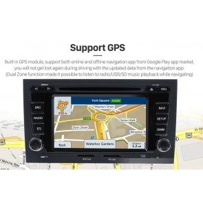 Audi A4 Android 12.0 Autoradio DVD GPS avec Commande au volant et Kit mains libres Bluetooth DAB 4G WiFi OBD2 Carplay - Android 12 Autoradio Lecteur DVD GPS Compatible pour Audi A4 B6/B7 (2000-2008)