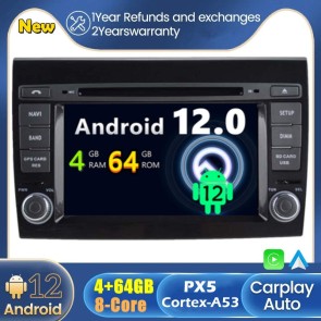 Android 12 Autoradio Lecteur DVD GPS Compatible pour Fiat Bravo (2007-2014)-1