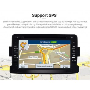 Renault Duster Android 10.0 Autoradio DVD GPS avec Ecran tactile Commande au volant et Kit mains libres Bluetooth Micro DAB CD SD USB 4G WiFi TV MirrorLink OBD2 Carplay - 7