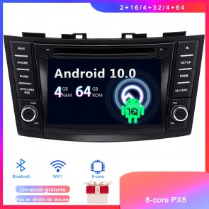 Android 10 Autoradio Lecteur DVD GPS Compatible pour Suzuki Swift (2011-2016)-1