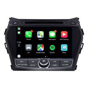 Hyundai Santa Fe Android 12.0 Autoradio DVD GPS avec Commande au volant et Kit mains libres Bluetooth DAB USB 4G WiFi OBD2 Carplay - Android 12 Autoradio Lecteur DVD GPS pour Hyundai Santa Fe (2013-2017)