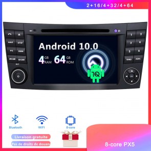 Android 10 Autoradio Lecteur DVD GPS Compatible pour Mercedes Classe E W211 (2002-2009)-1