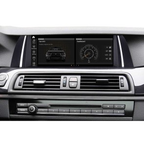 BMW F10 F11 Android 11 Autoradio DVD GPS Navigation avec 8-Core 8Go+256Go Écran Tactile Bluetooth 5.0 Telecommande au Volant DSP SWC DAB USB WiFi 4G LTE CarPlay - 10,25