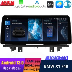 12,5" Android 13.0 Autoradio Lecteur Multimédia Stéréo pour BMW X1 F48 (De 2017)-1