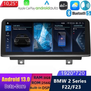 10,25" Android 13.0 Autoradio Lecteur Multimédia Stéréo pour BMW Série 2 F22/F23 (2014-2016)-1
