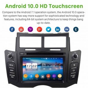 Android 10.0 Lecteur DVD GPS Radio Stéréo Navigation pour Toyota Yaris (2005-2011)-1