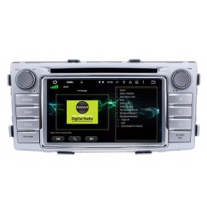 Toyota Hilux Android 10.0 Autoradio DVD GPS avec 8-Core 4Go+64Go Bluetooth Parrot Telecommande au Volant Micro DSP CD SD USB DAB 4G LTE WiFi TV MirrorLink OBD2 CarPlay - Android 10.0 Lecteur DVD GPS Radio Stéréo Navigation pour Toyota Hilux (2012-2015)