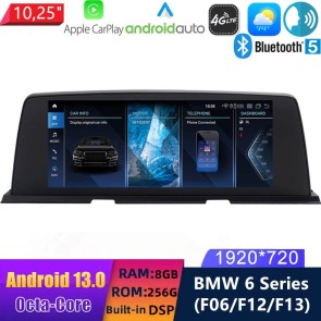 10,25" Android 13.0 Autoradio Lecteur Multimédia Stéréo pour BMW Série 6 F12/F13/F06 (2011-2018)-1