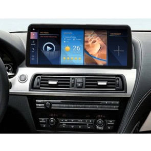BMW F12/F13/F06 Android 13 Autoradio DVD GPS Navigation avec 8-Core 8Go+256Go Écran Tactile Bluetooth 5.0 Telecommande au Volant DSP SWC DAB SD USB WiFi 4G LTE CarPlay - 10,25