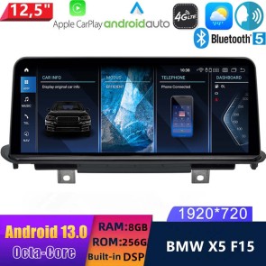 12,5" Android 13.0 Autoradio Lecteur Multimédia Stéréo pour BMW X5 F15 (2014-2017)-1