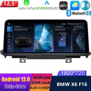 12,5" Android 13.0 Autoradio Lecteur Multimédia Stéréo pour BMW X6 F16 (2015-2019)-1