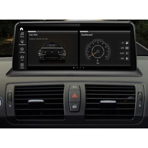 BMW E81 E82 E87 E88 Android 11 Autoradio DVD GPS Navigation avec 8-Core 8Go+256Go Écran Tactile Bluetooth 5.0 Telecommande au Volant DAB SD USB WiFi 4G LTE CarPlay - 10,25