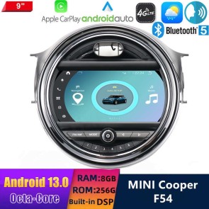 9" Android 13.0 Autoradio Lecteur Multimédia Stéréo pour MINI Clubman F54 (2013-2017)-1