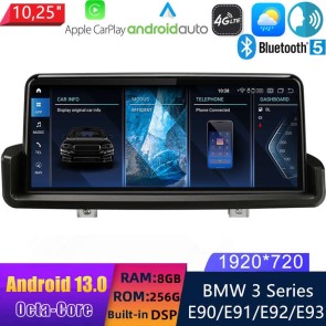 10,25" Android 13.0 Autoradio Lecteur Multimédia Stéréo pour BMW E90/E91/E92/E93 (2005-2012)-1