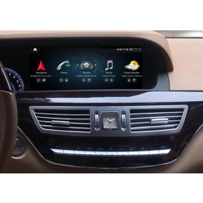 Mercedes W221 Android 13 Autoradio DVD GPS Navigation avec 8-Core 8Go+256Go Écran Tactile Bluetooth 5.0 Telecommande au Volant DSP SWC DAB WiFi 4G LTE CarPlay - 10,25
