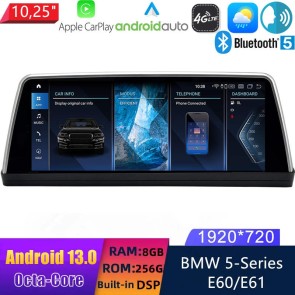 10,25" Android 13.0 Autoradio Lecteur Multimédia Stéréo pour BMW Série 5 E60/E61 (2003-2010)-1