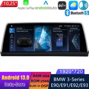 10,25" Android 13.0 Autoradio Lecteur Multimédia Stéréo pour BMW Série 3 E90/E91/E92/E93 (2004-2013)-1