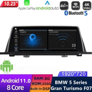 10,25" Android 11.0 Autoradio Lecteur Multimédia Stéréo pour BMW Série 5 GT F07 (2009-2017)-1