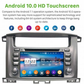 7" Android 10.0 Lecteur DVD GPS Radio Stéréo Navigation pour Toyota Land Cruiser 100 (1998-2007)-1