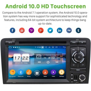 7" Android 10.0 Lecteur DVD GPS Radio Stéréo Navigation pour Audi A3 (2003-2013)-1
