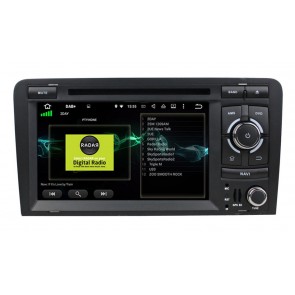 Audi A3 Android 13.0 Autoradio DVD GPS avec 8Go+128Go Bluetooth Parrot Telecommande au Volant DSP DAB 4G LTE WiFi CarPlay - 7