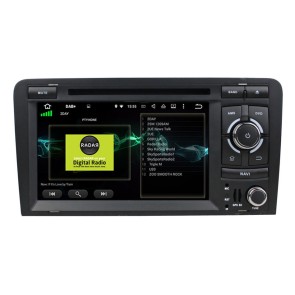 Audi A3 Android 10.0 Autoradio DVD GPS avec 8-Core 4Go+64Go Bluetooth Parrot Telecommande au Volant Micro DSP CD SD USB DAB 4G LTE WiFi TV MirrorLink OBD2 CarPlay - 7