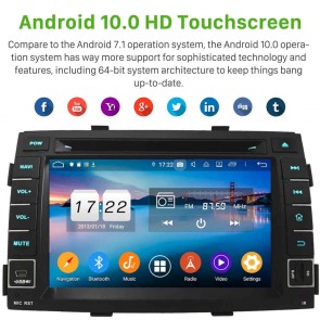 7" Android 10.0 Lecteur DVD GPS Radio Stéréo Navigation pour Kia Sorento (2009-2012)-1