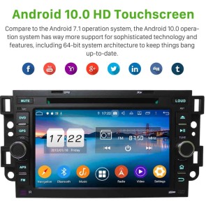 7" Android 10.0 Lecteur DVD GPS Radio Stéréo Navigation pour Chevrolet Kalos (2002-2011)-1