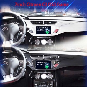 Citroën C3 Android 10.0 Autoradio DVD GPS avec Octa-Core 2Go+32Go Ecran tactile Bluetooth Telecommande au Volant DAB Micro RDS CD SD USB 4G WiFi TV MirrorLink OBD2 CarPlay - 7