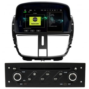 Peugeot 207 Android 10.0 Autoradio DVD GPS avec 8-Core 4Go+64Go Bluetooth Parrot Telecommande au Volant Micro DSP CD SD USB DAB 4G LTE WiFi TV MirrorLink OBD2 CarPlay - 7
