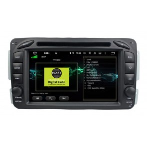 Mercedes CLK W208 Android 10.0 Autoradio DVD GPS avec 8-Core 4Go+64Go Bluetooth Parrot Telecommande au Volant Micro CD SD USB DAB 4G LTE WiFi TV MirrorLink CarPlay - 7