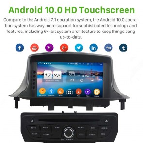7" Android 10.0 Lecteur DVD GPS Radio Stéréo Navigation pour Renault Mégane III (De 2009)-1