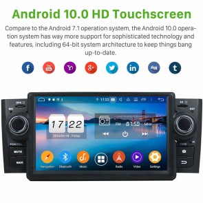 7" Android 10.0 Lecteur DVD GPS Radio Stéréo Navigation pour Fiat Grande Punto (2006-2012)-1