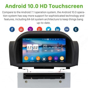 7" Android 10.0 Lecteur DVD GPS Radio Stéréo Navigation pour Ford Fiesta (2013-2016)-1