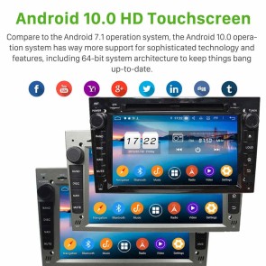 7" Android 10.0 Lecteur DVD GPS Radio Stéréo Navigation pour Opel Zafira B (2005-2014)-1