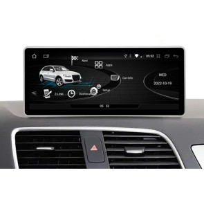 Audi Q3 Android 13.0 Autoradio DVD GPS avec 8-Core 8Go+128Go Écran Tactile Commande au Volant Micro DAB USB WiFi 4G LTE CarPlay Android Auto - 10,25