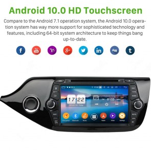 8" Android 10.0 Lecteur DVD GPS Radio Stéréo Navigation pour Kia Ceed (De 2012)-1