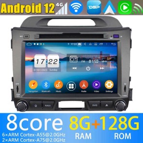 8" Android 13.0 Lecteur DVD GPS Radio Stéréo Navigation pour Kia Sportage (De 2010)-1