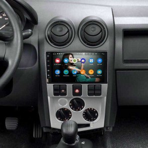 Renault Logan Android 9.0 Autoradio DVD GPS avec 8-Core 4Go+32Go Bluetooth Parrot Telecommande au Volant Micro AUX CD SD USB DAB 4G WiFi TV MirrorLink OBD2 CarPlay - 8